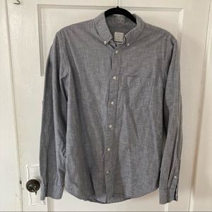 Gap Men’s Gray Button-down Shirt, size M